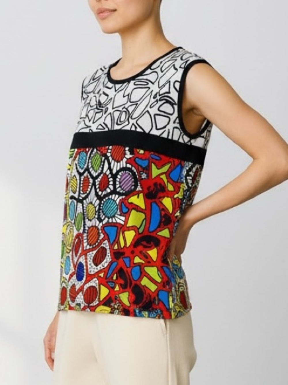 Abstract Multicolor Women's Tank Top